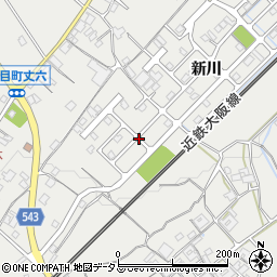 三重県名張市赤目町（新川）周辺の地図