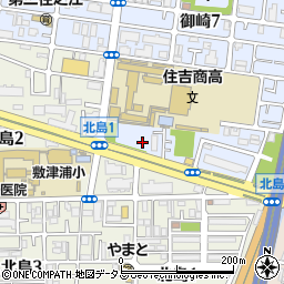 敷津浦東公園トイレ周辺の地図