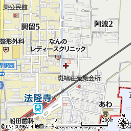 タイムズ法隆寺駅前駐車場周辺の地図