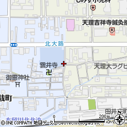 奈良県天理市前栽町周辺の地図