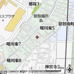 大阪府八尾市曙川東5丁目95周辺の地図