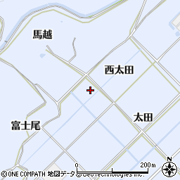 愛知県田原市和地町西太田周辺の地図