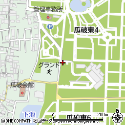 大阪府大阪市平野区瓜破東周辺の地図