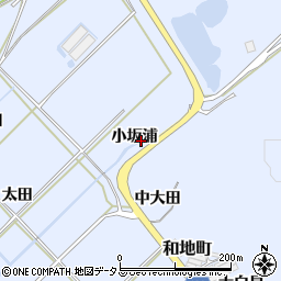愛知県田原市和地町小坂浦周辺の地図