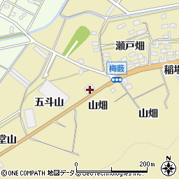 愛知県田原市亀山町山畑周辺の地図