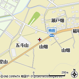 愛知県田原市亀山町（山畑）周辺の地図