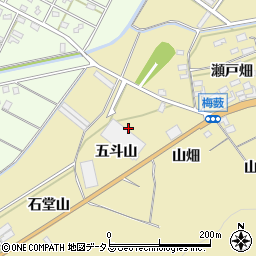 愛知県田原市亀山町五斗山周辺の地図