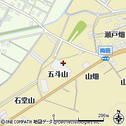 愛知県田原市亀山町（五斗山）周辺の地図