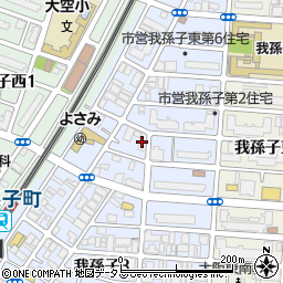 阪南モータープール周辺の地図