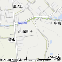 愛知県田原市若見町小山浦周辺の地図