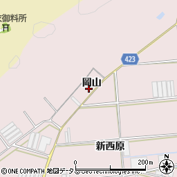 愛知県田原市堀切町岡山周辺の地図