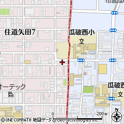 大阪府大阪市東住吉区住道矢田8丁目15周辺の地図