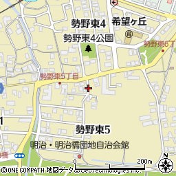 奈良県生駒郡三郷町勢野東周辺の地図