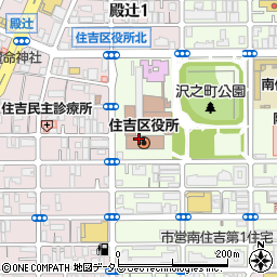 住吉区役所　教育文化課教育周辺の地図