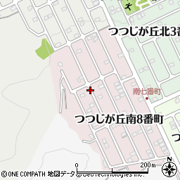 三重県名張市つつじが丘南８番町周辺の地図