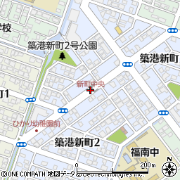 新町中央周辺の地図