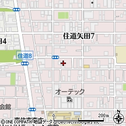 大阪府大阪市東住吉区住道矢田8丁目6周辺の地図