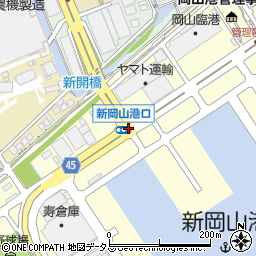 新岡山港口周辺の地図