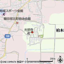 奈良県大和郡山市柏木町122周辺の地図