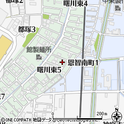 大阪府八尾市曙川東5丁目43周辺の地図
