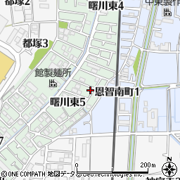 大阪府八尾市曙川東5丁目40周辺の地図