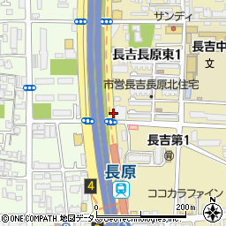 大阪市立　長吉南自転車保管所周辺の地図