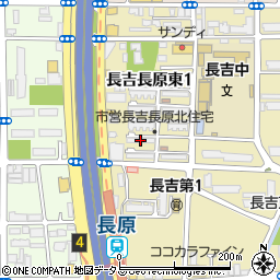 大阪市営長吉長原北住宅周辺の地図