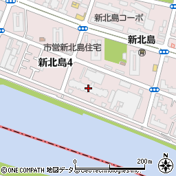 ファミリートーク新北島周辺の地図