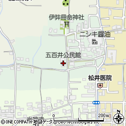 五百井公民館周辺の地図