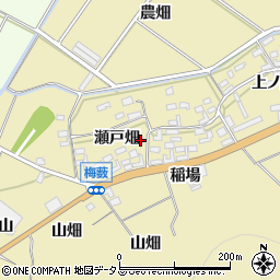 愛知県田原市亀山町（瀬戸畑）周辺の地図
