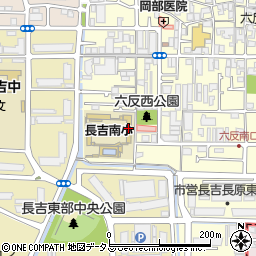 大阪市立長吉南小学校周辺の地図