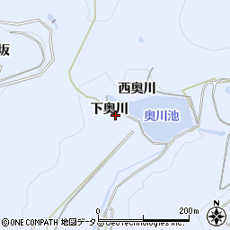 愛知県田原市和地町下奥川周辺の地図