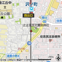 〒558-0031 大阪府大阪市住吉区沢之町の地図