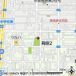 大阪府大阪市住吉区苅田2丁目周辺の地図