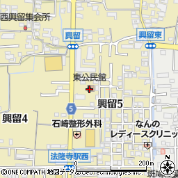 斑鳩町立公民館・集会場東公民館周辺の地図