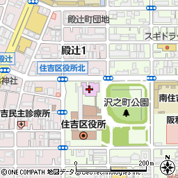大阪市立住吉図書館周辺の地図