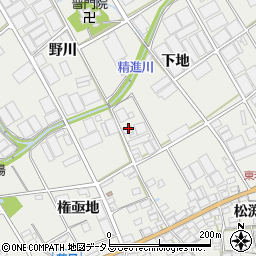 愛知県田原市若見町下地周辺の地図