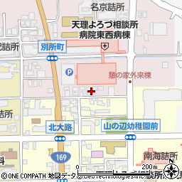 奈良県天理市別所町周辺の地図