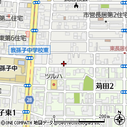 名鉄協商大阪長居東３丁目駐車場周辺の地図