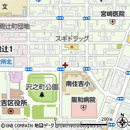 大阪府大阪市住吉区南住吉3丁目14-12周辺の地図