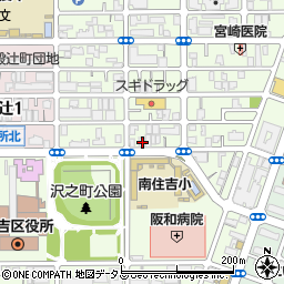 大阪府大阪市住吉区南住吉3丁目14-11周辺の地図