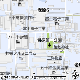 和田萬商店八尾工場周辺の地図