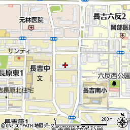 大阪市営長吉長原東住宅周辺の地図