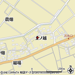 愛知県田原市亀山町上ノ越周辺の地図