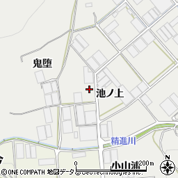 愛知県田原市若見町（池ノ上）周辺の地図