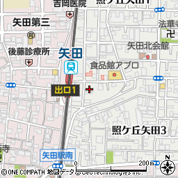 ハロードラッグ矢田駅前薬局周辺の地図