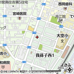 大阪市営我孫子西住宅１２号館周辺の地図