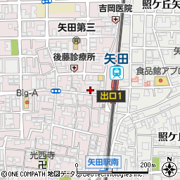 モリモト薬品店矢田店周辺の地図