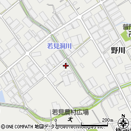 愛知県田原市若見町野川周辺の地図
