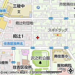 大阪府大阪市住吉区南住吉3丁目17-18周辺の地図